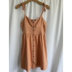 Aerie New with Tags Womens Linen Blend Corset Tie Strap Dress Size Small
